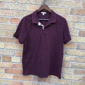 Vintage Burberry Brit Polo Button Up Shirt Large